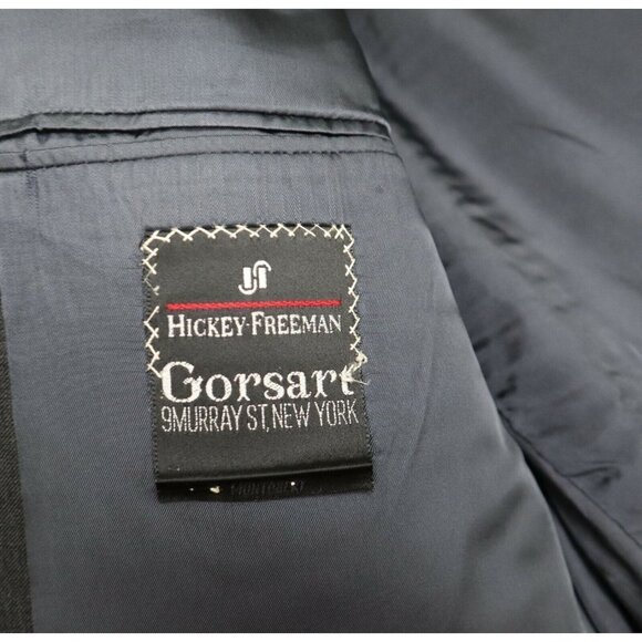 MEN'S DARK GRAY BLAZER JACKET - HICKEY FREEMAN - SIZE 41R - Picture 3 of 5